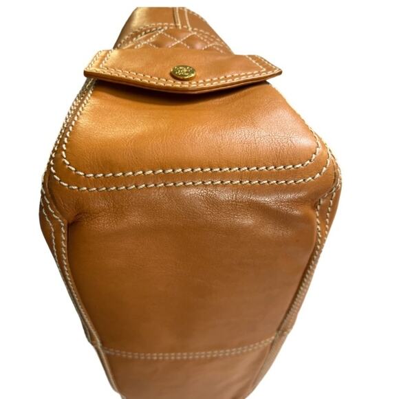 CELINE Boogie Bag Quilted Leather Satchel Caramel Gold Hardware CE00/15 Italy - Picture 9 of 16